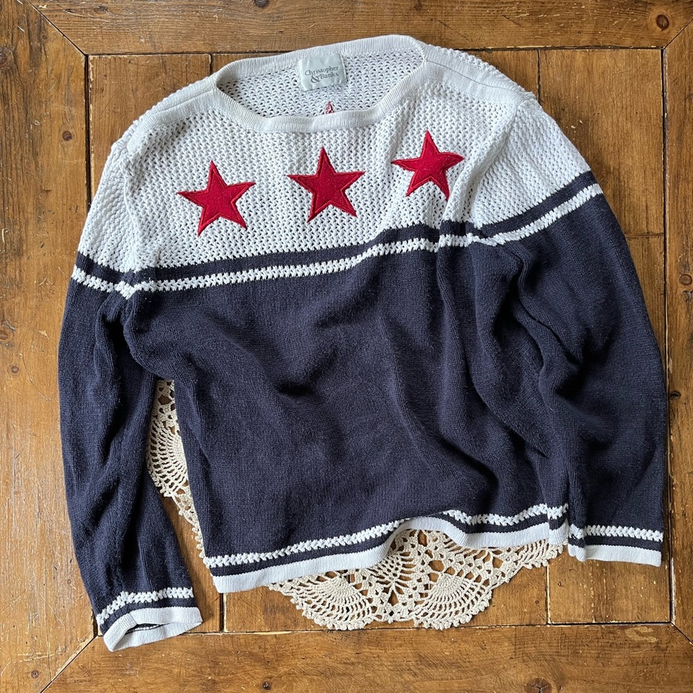 2000 Christopher & Banks Vintage Americana Sweater